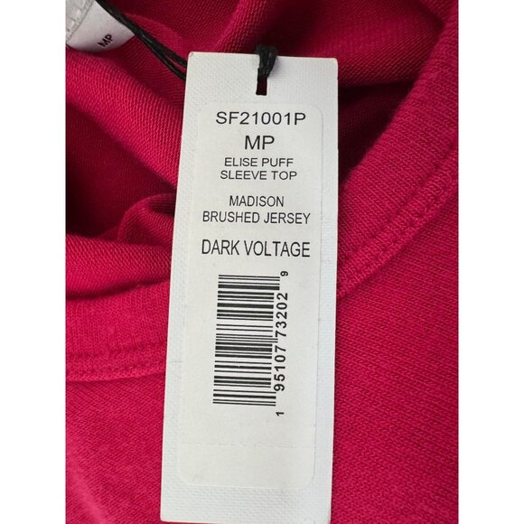 NWT Michael Stars Madison Medium Petite Brushed Jersey Elise Puff Sleeve - Picture 8 of 12